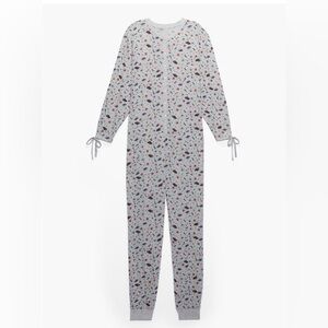 Savage X Fenty Gray Holiday Print Onesie
